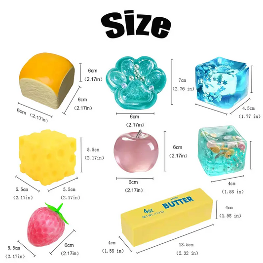 8‑Pack Slow‑Return Squishy Fidget Toys