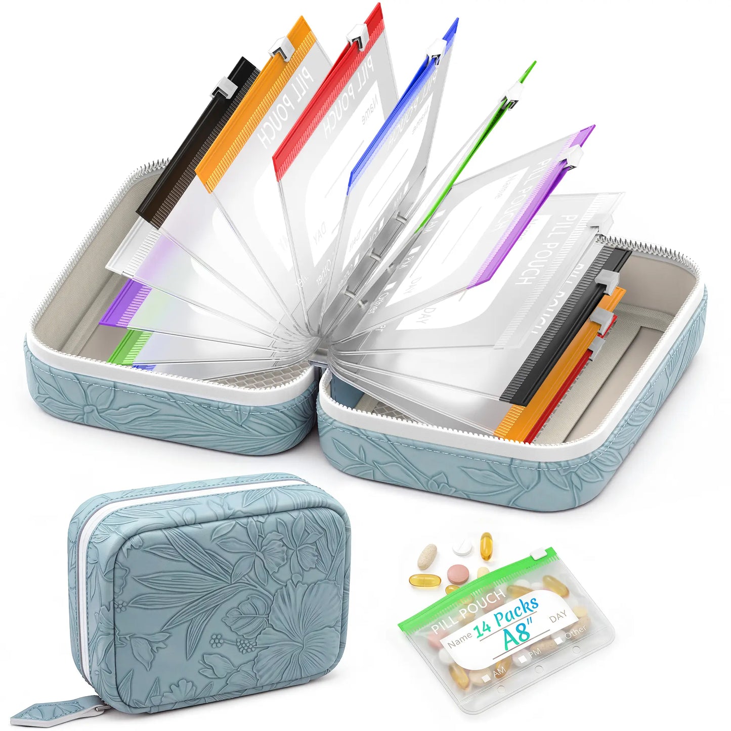 A8 Waterproof Pouches Weekly Medicine Organizer