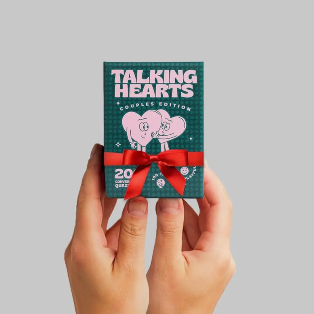 Couple Talking Hearts Game 200 Question Cards