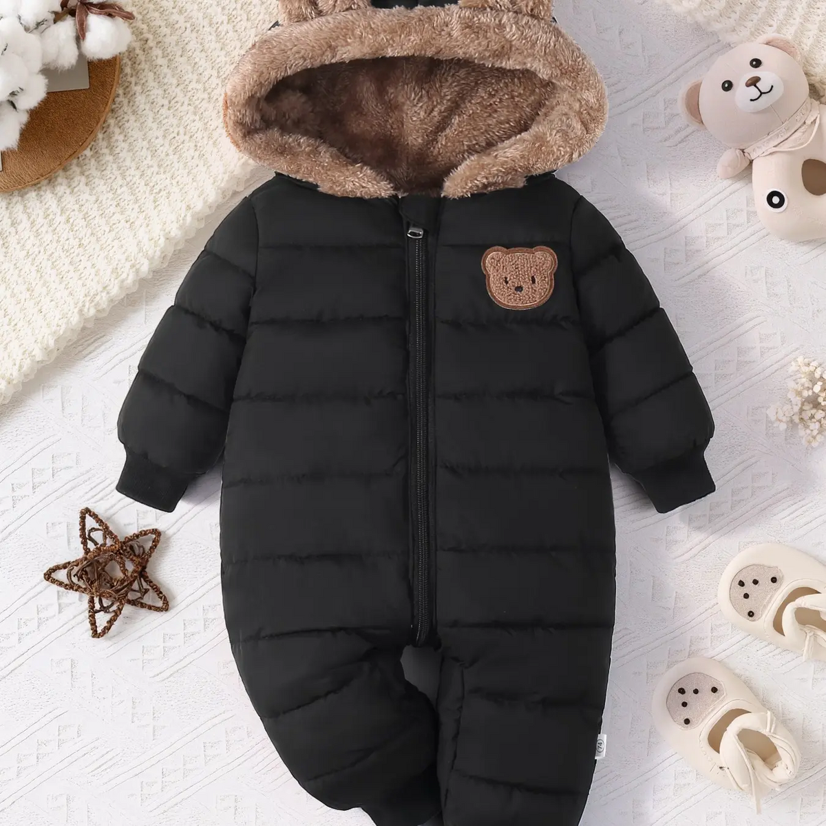 Cute Bear Thickened Baby Winter Snowsuit