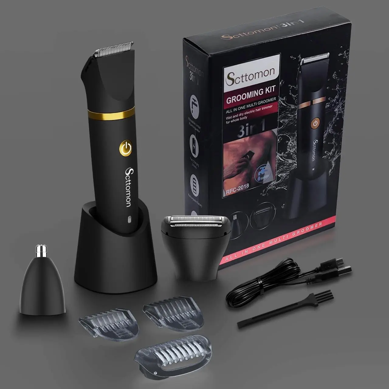 Washable Men Hair Trimmer