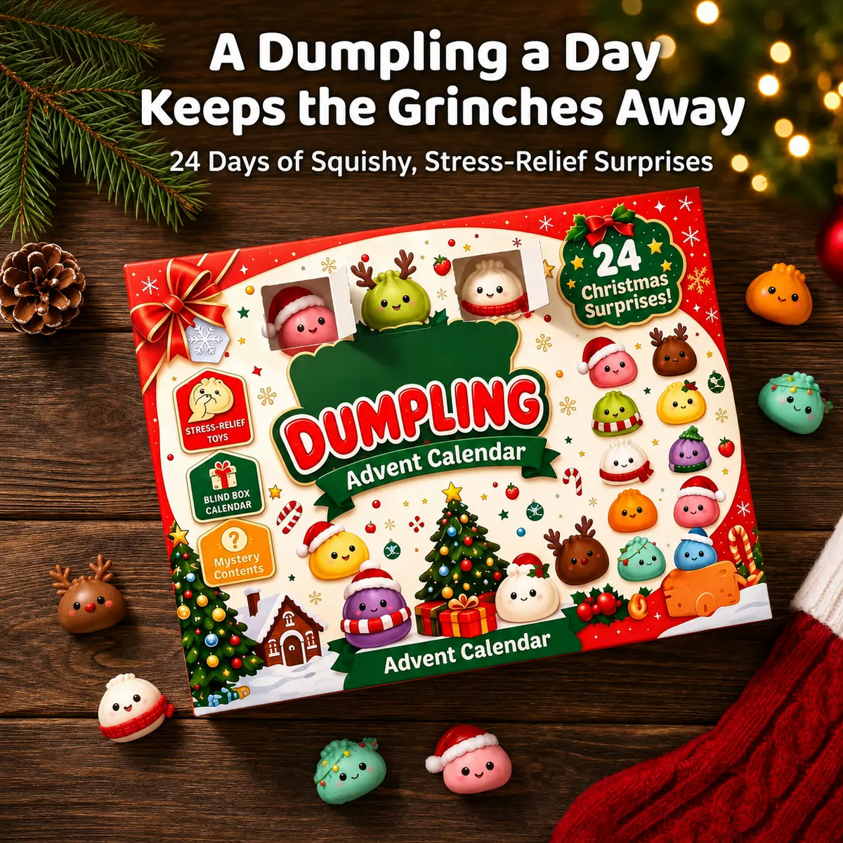 24 Surprise Food Squishy Set