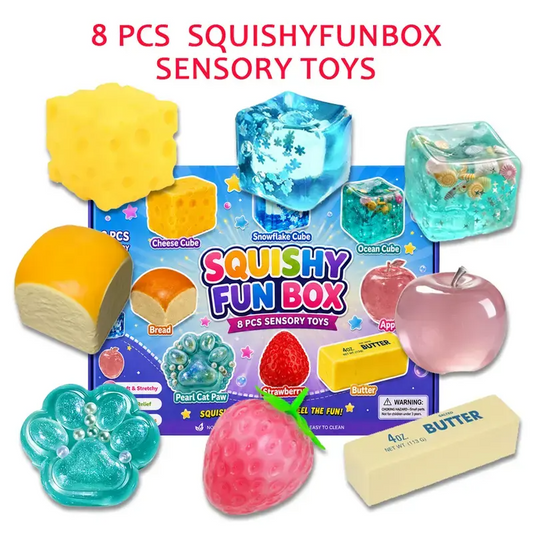 8‑Pack Slow‑Return Squishy Fidget Toys