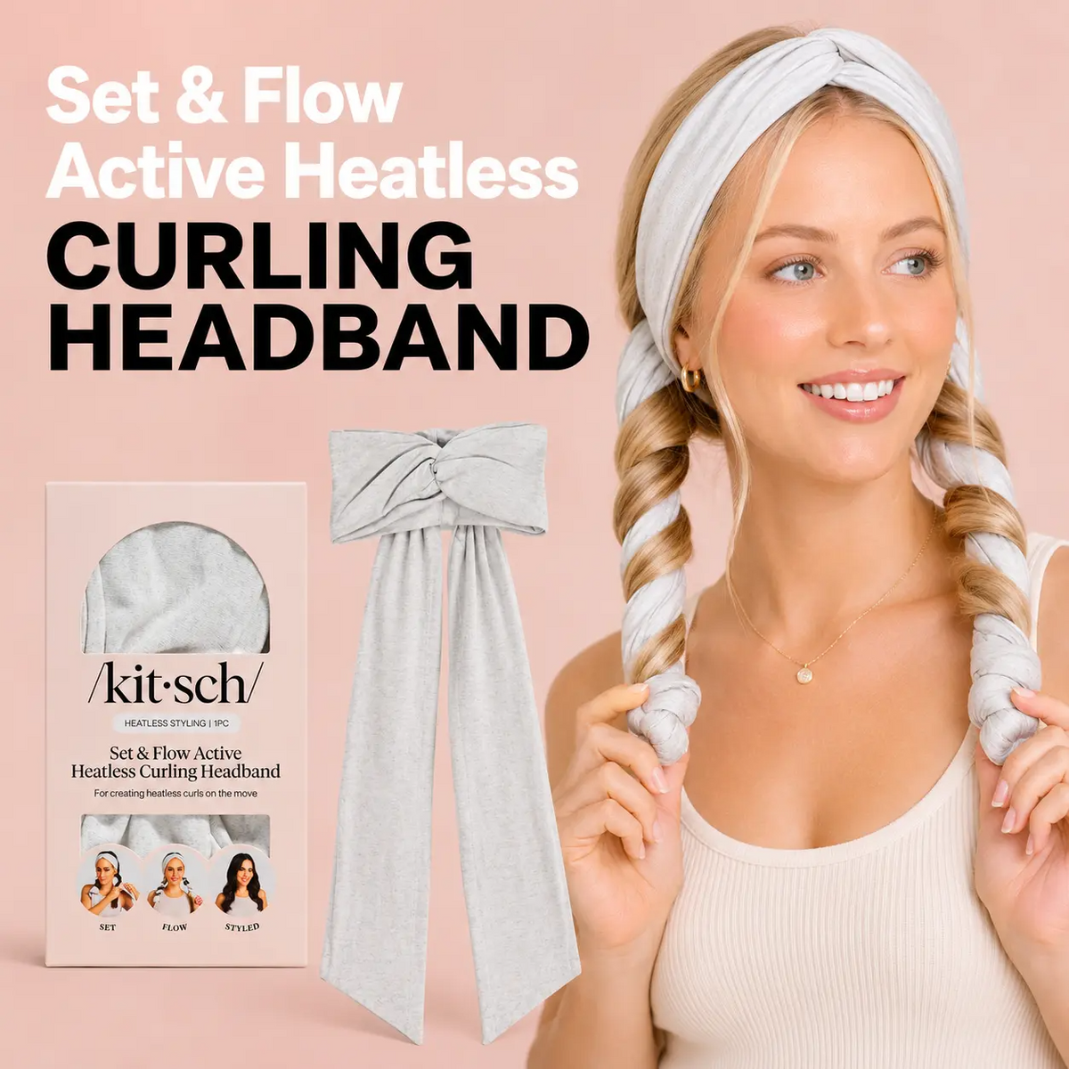 Heatless Headband Creates Soft Natural Curls