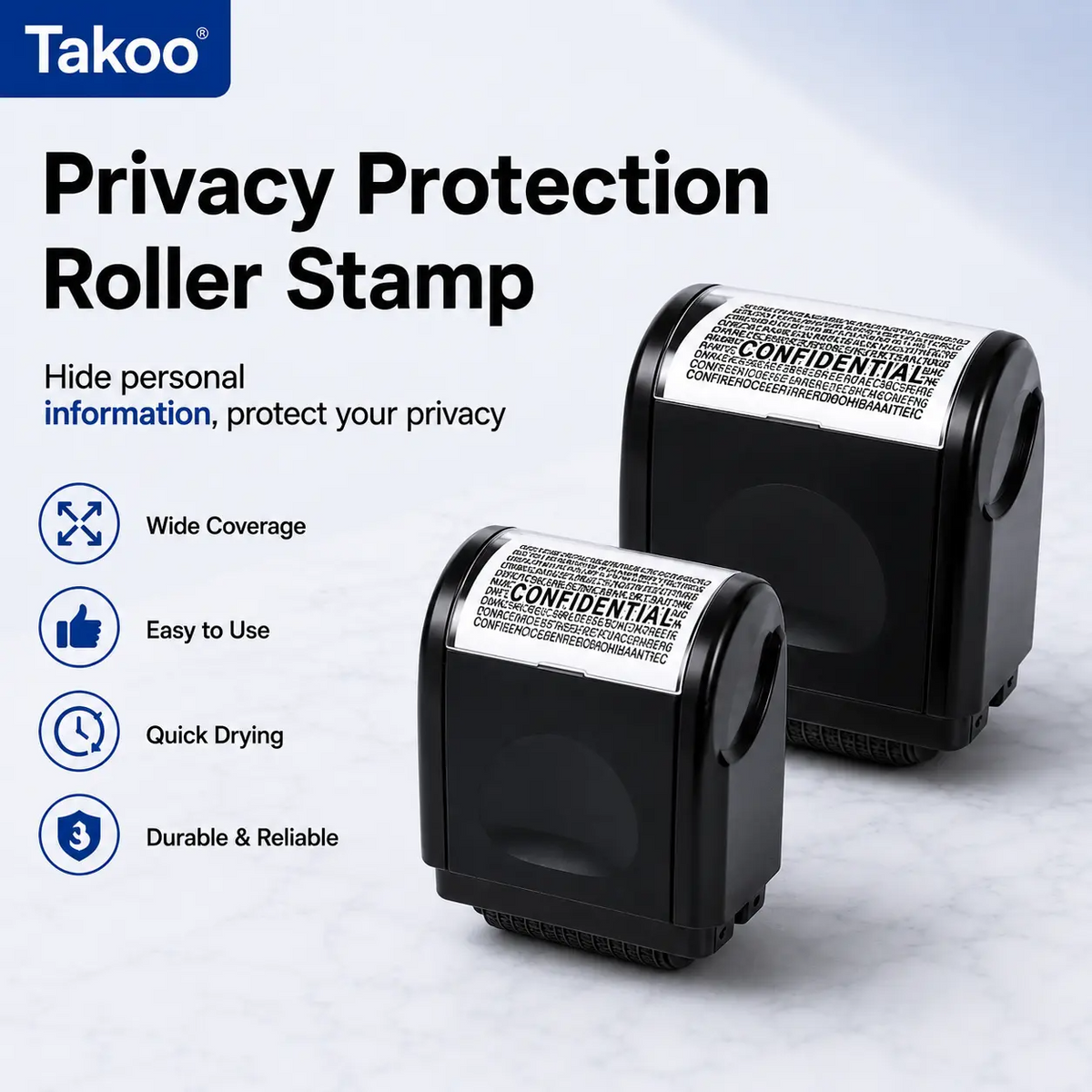 Self-Inking Privacy Data Mask Stamp