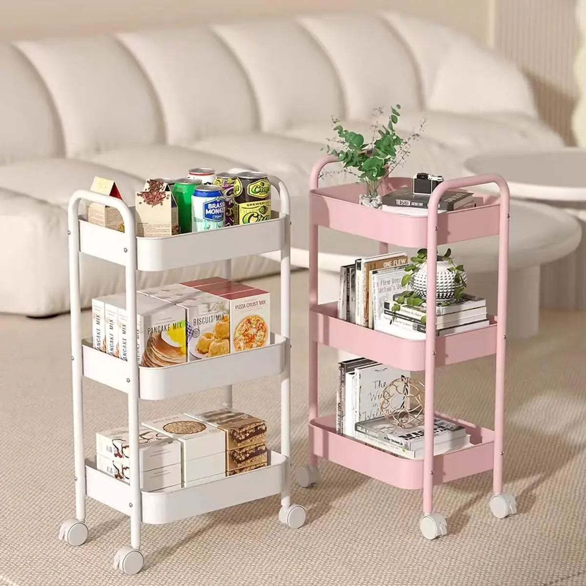 Rolling Three-Tier Heavy Duty Storage Cart