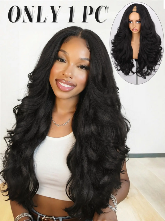Natural Yaki Curly V Wig