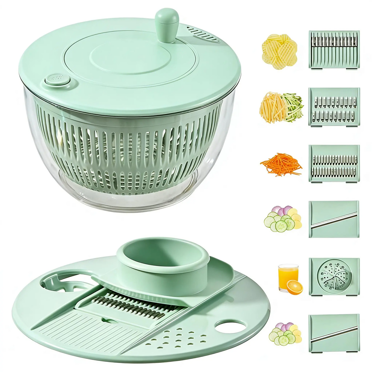 UFORU 3-in-1 Rotating Salad Spinner Set