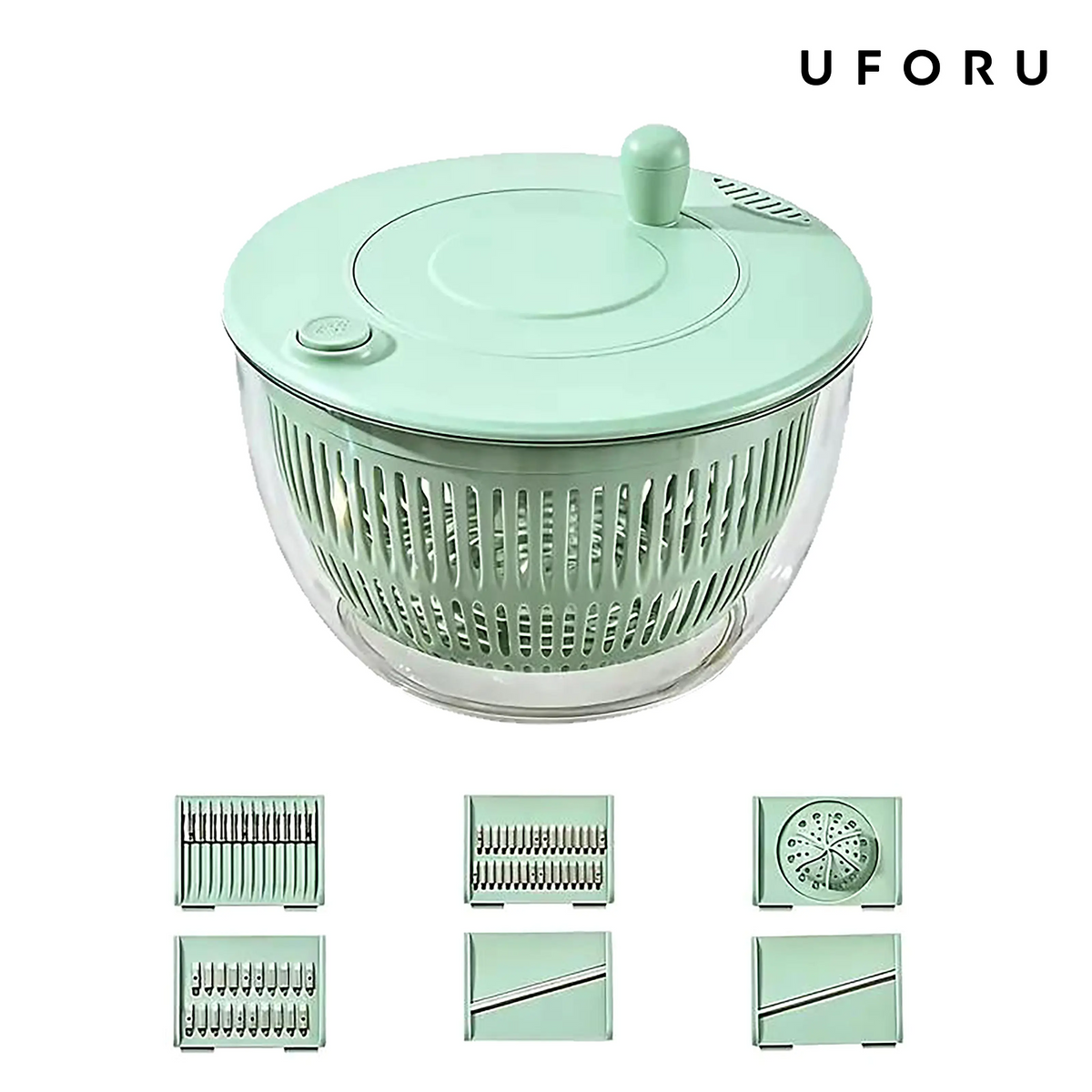 UFORU 3-in-1 Rotating Salad Spinner Set