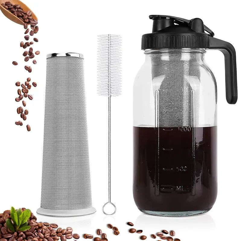 64oz Cold Brew Mason Jar Coffee Maker