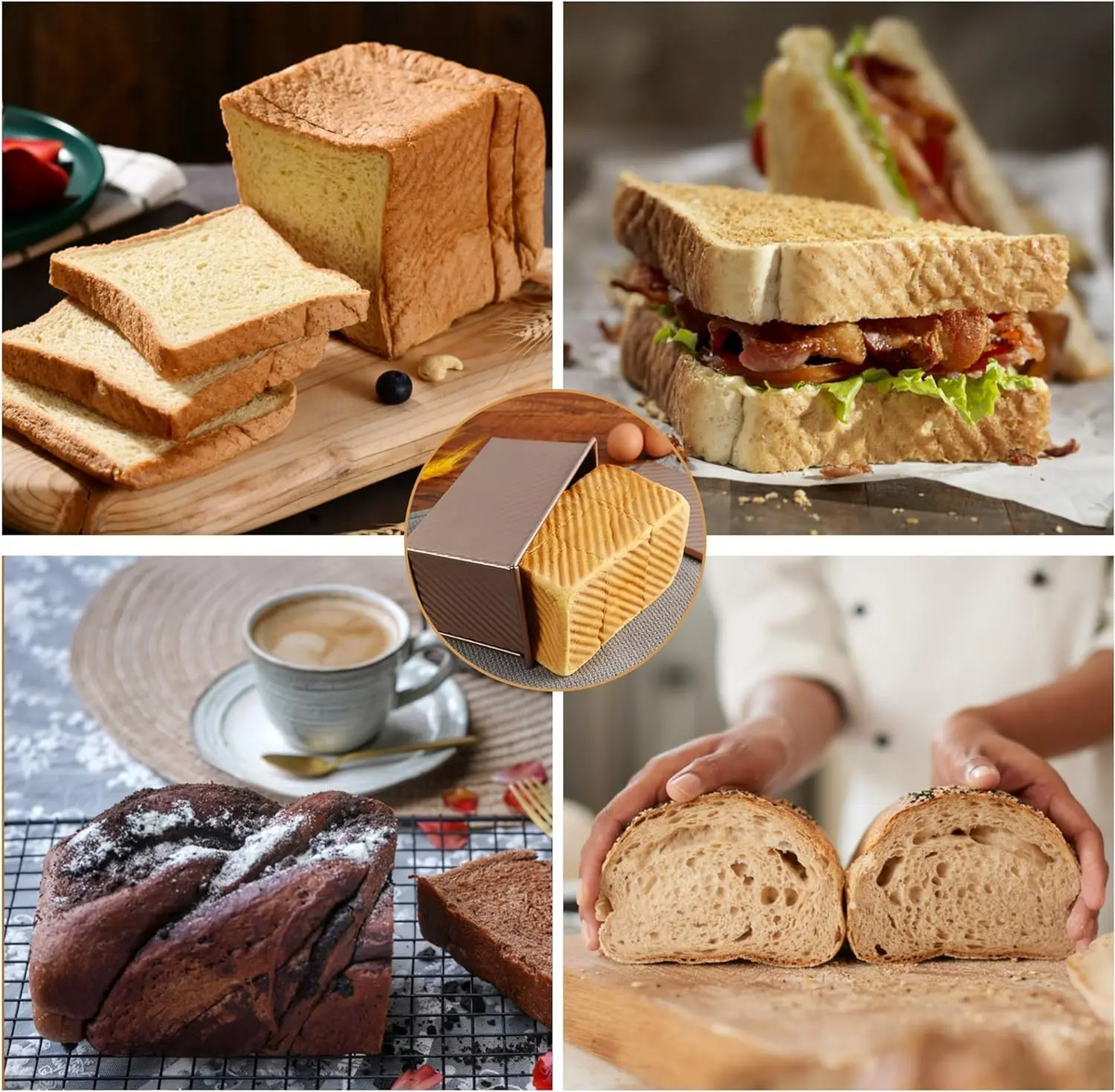 2Pcs Bread Pans For Home Bakers
