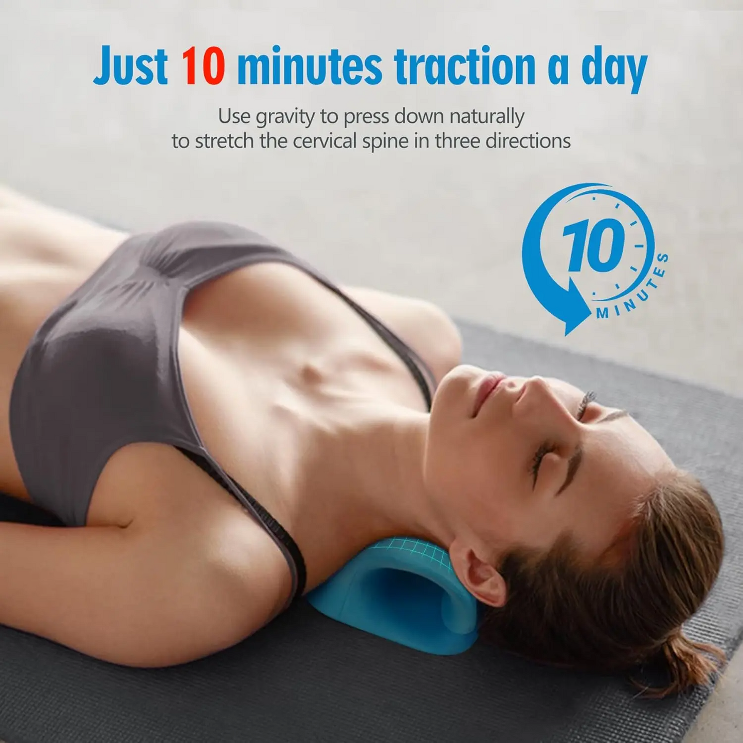 Blue Neck Traction Pillow
