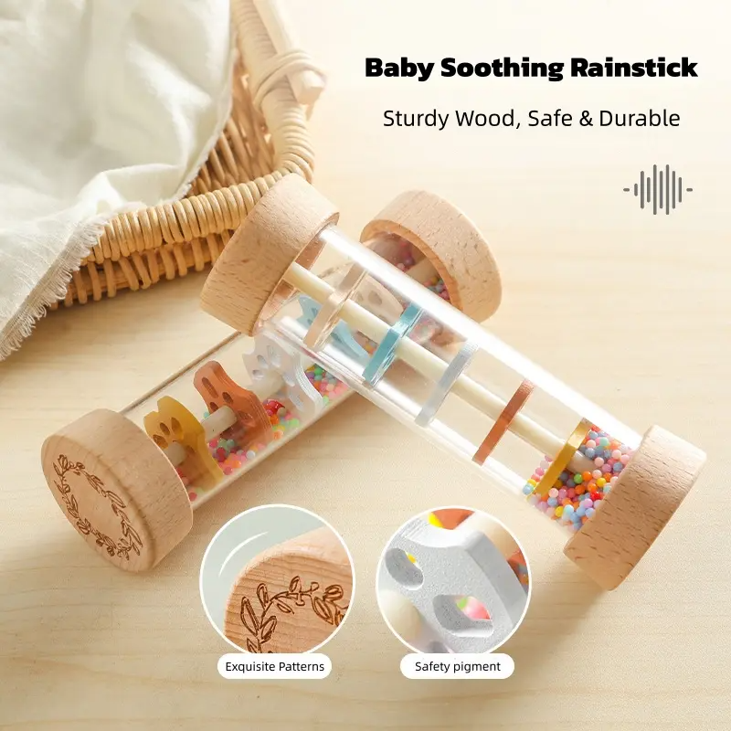 Wooden Baby Rainstick Sensory Toy