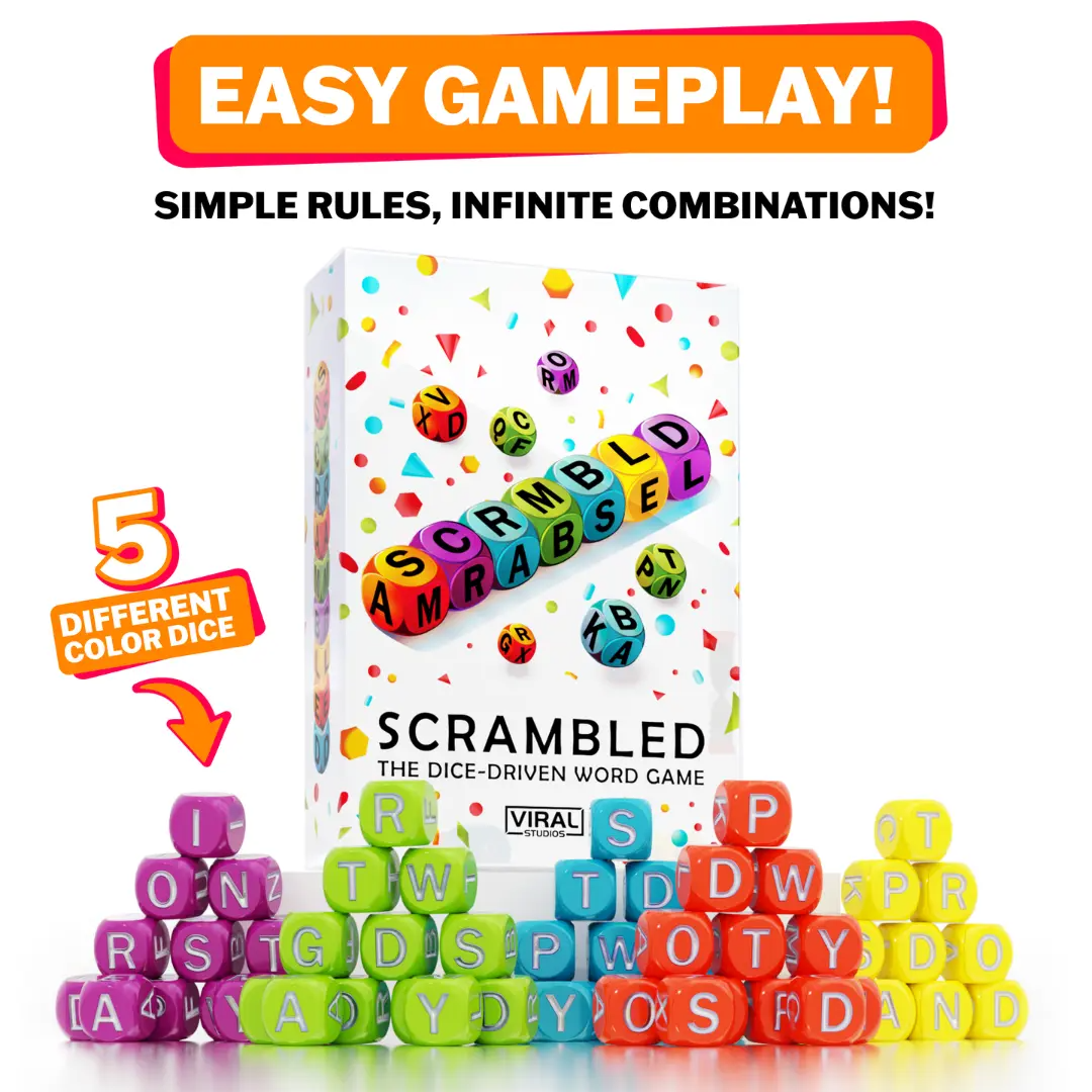 Family Dice Word Game Night