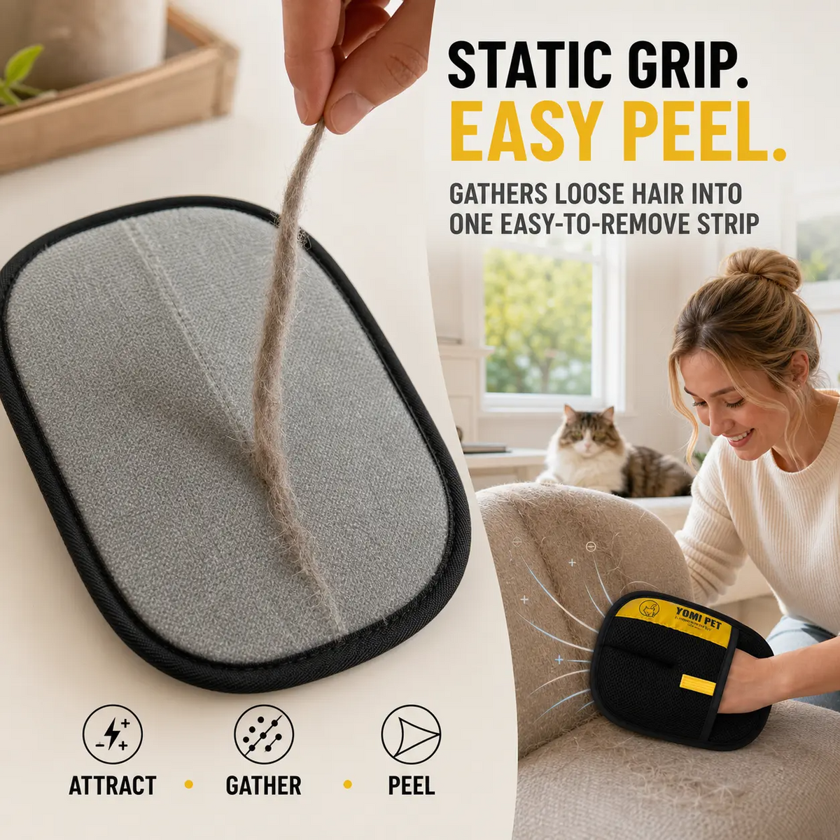 YOMI PET Hair Remover Glove For Pets Home