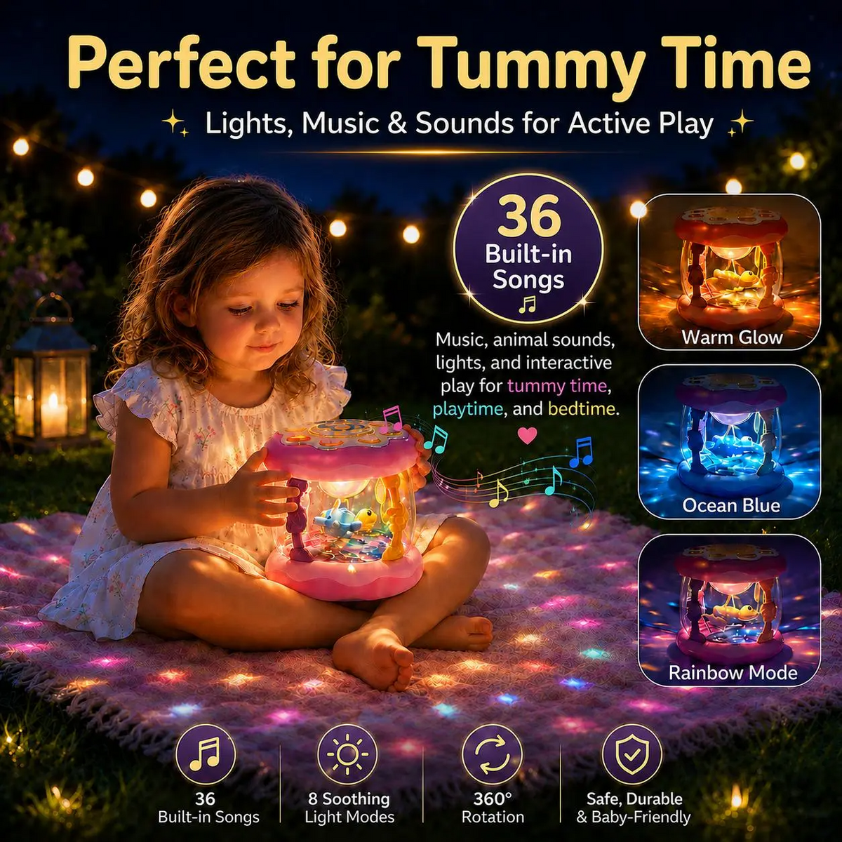 Montessori Duck Light Music Box