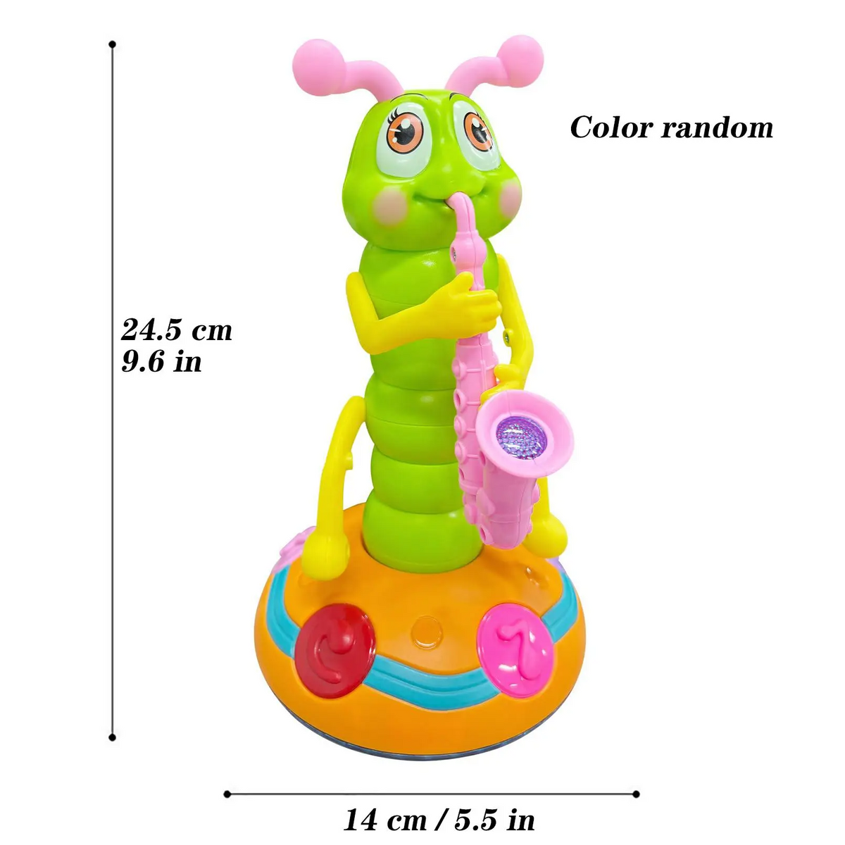 Light-Up Dancing Caterpillar Saxophone Toy for Kids