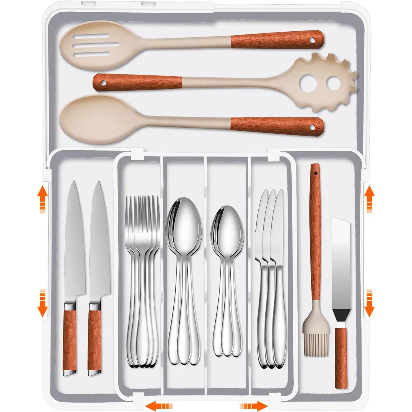 SUHOPE Expandable Kitchen Drawer Organizer Tray