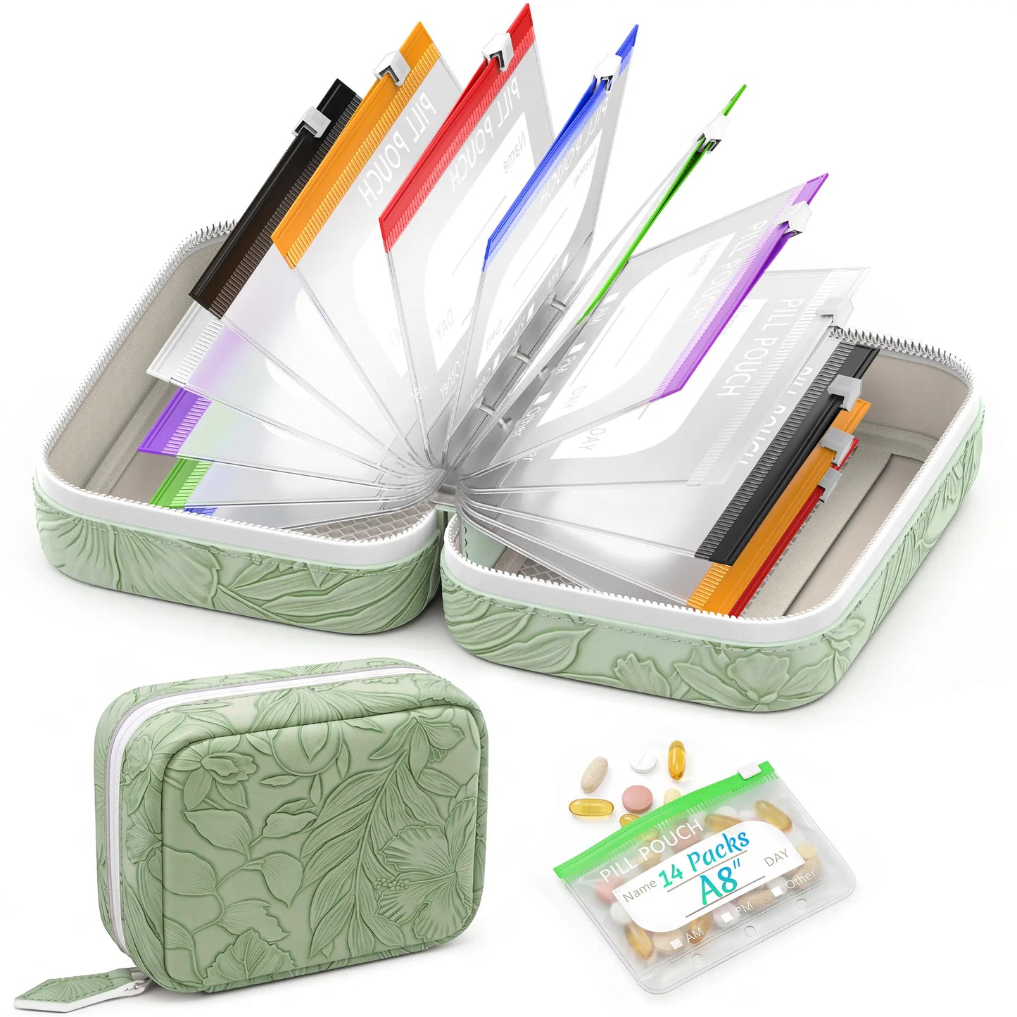 A8 Waterproof Pouches Weekly Medicine Organizer