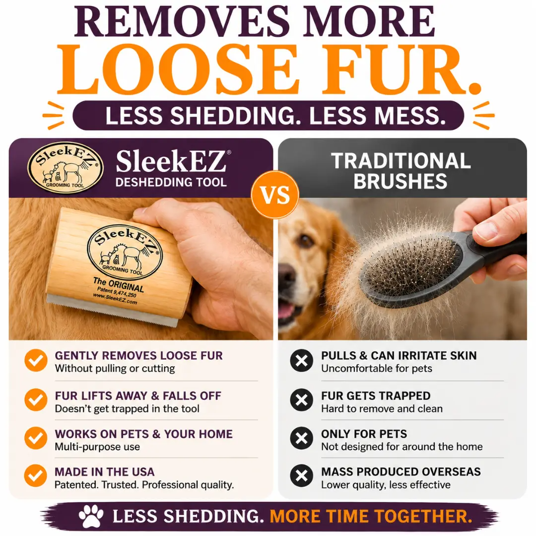 Premium SleekEZ Brush Dog Shedding Grooming Must‑have