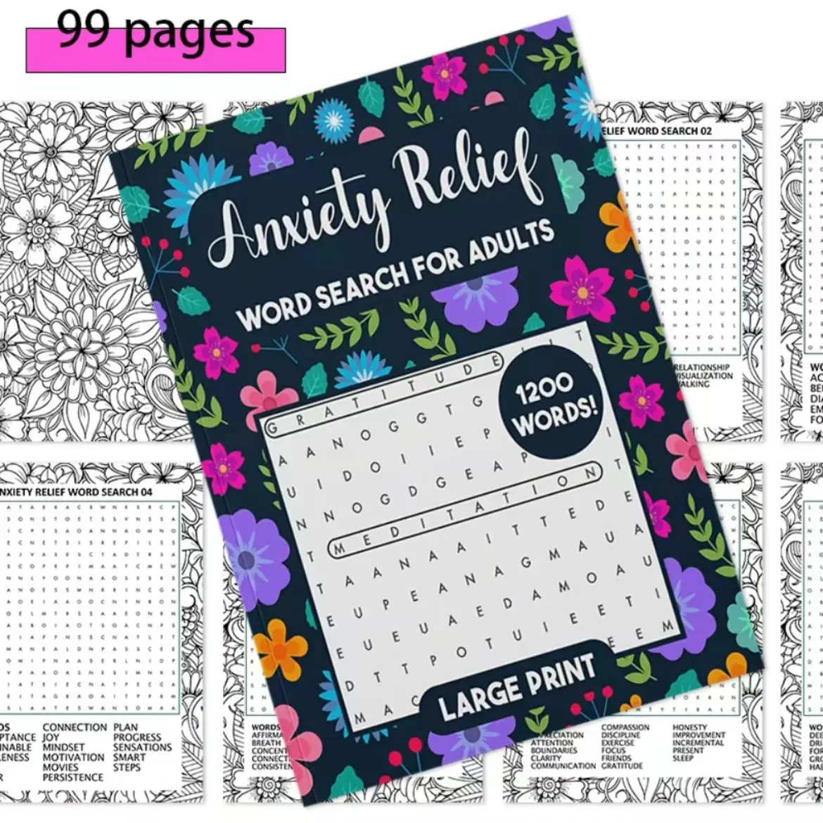 Anxiety Relief Word Search Puzzles