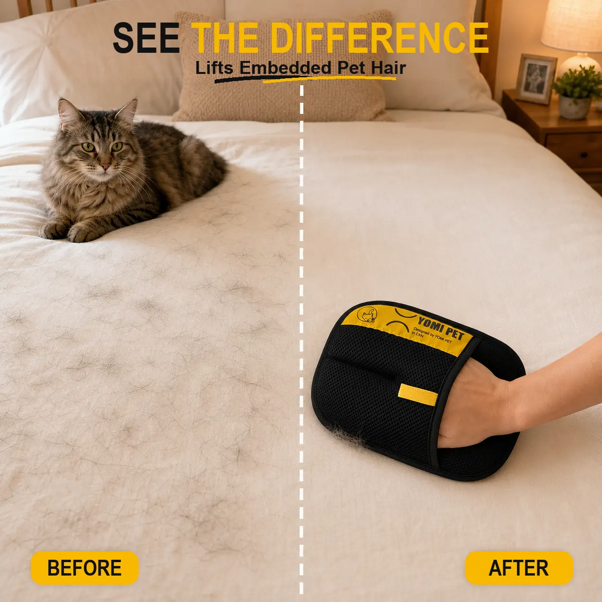 YOMI PET Hair Remover Glove For Pets Home