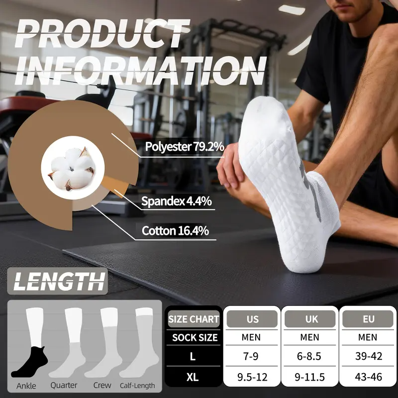 No Show Athletic Socks 6Pk