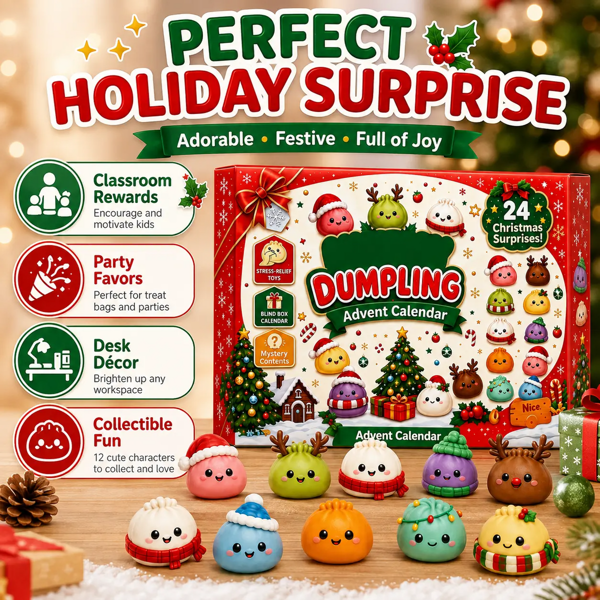 24 Surprise Food Squishy Set