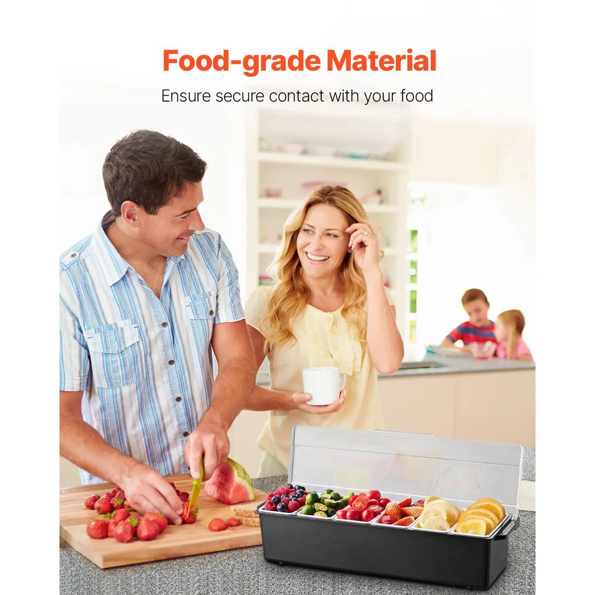 6 Compartment Chilled Food Tray