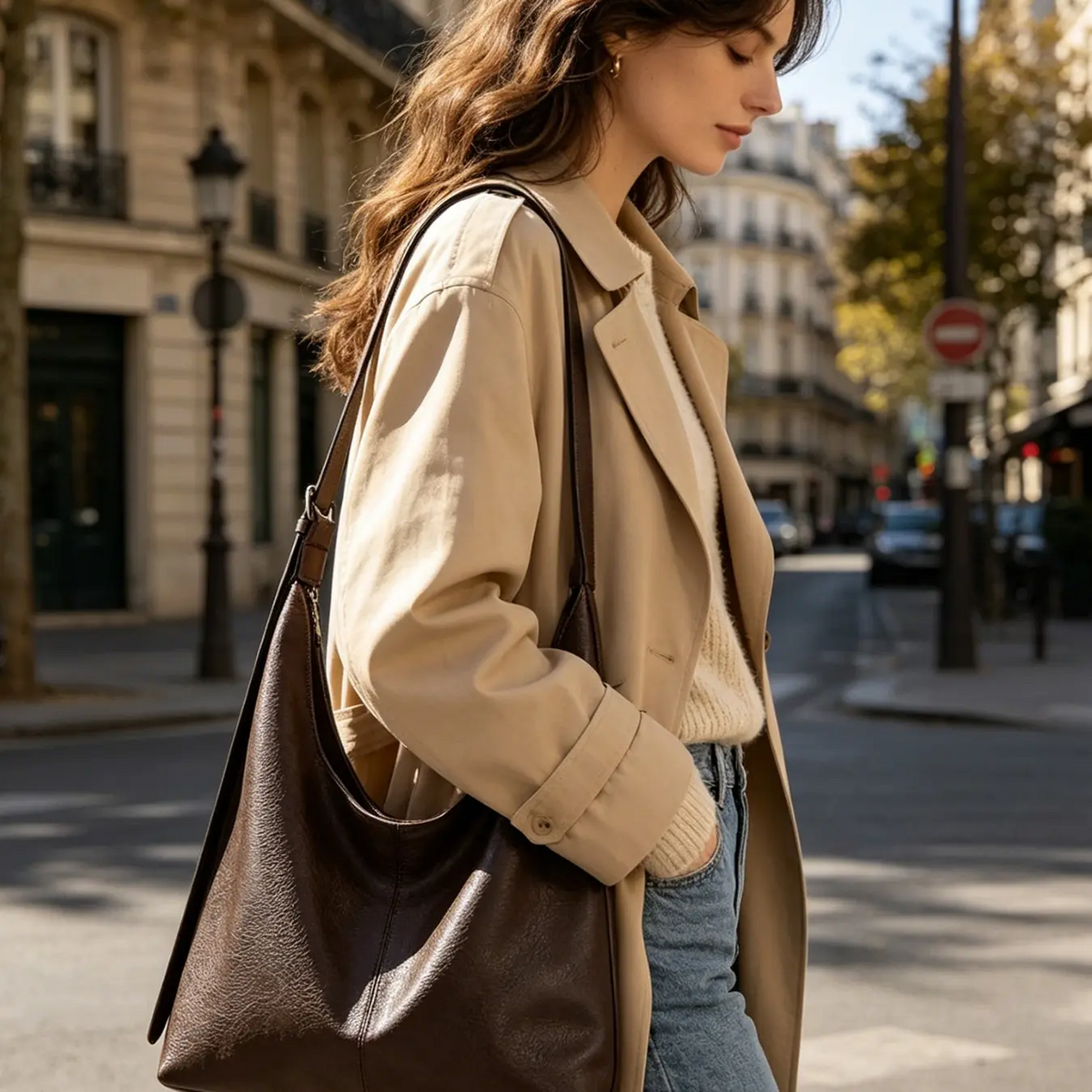 Women PU Leather Large Crossbody Shoulder Bag