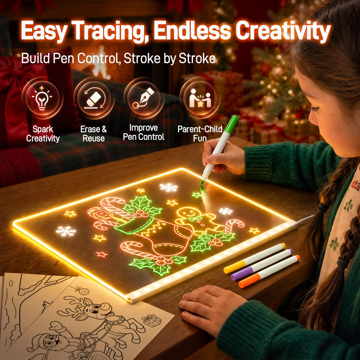GOMYMO LED Kids Drawing Board