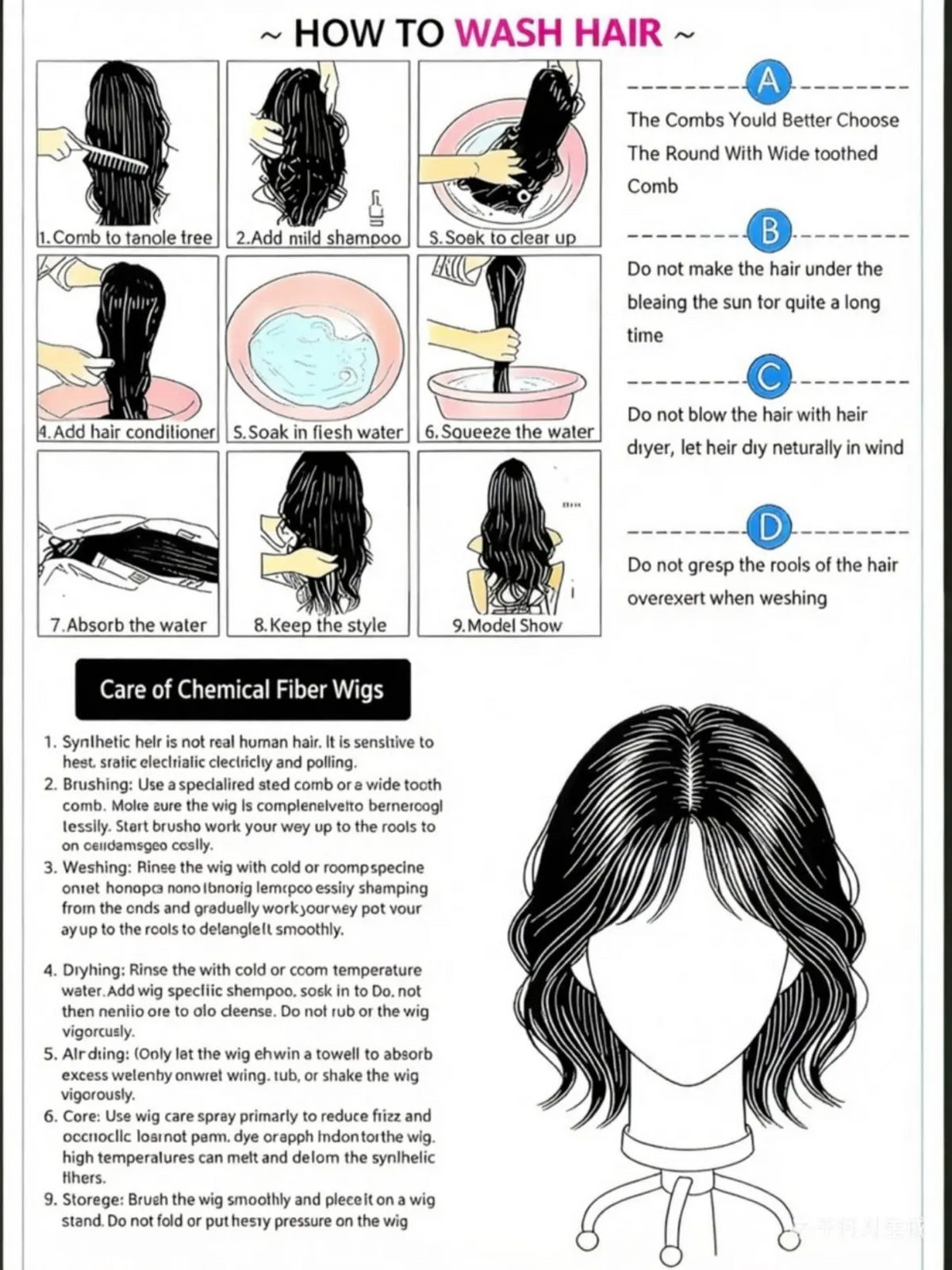 Natural Yaki Curly V Wig