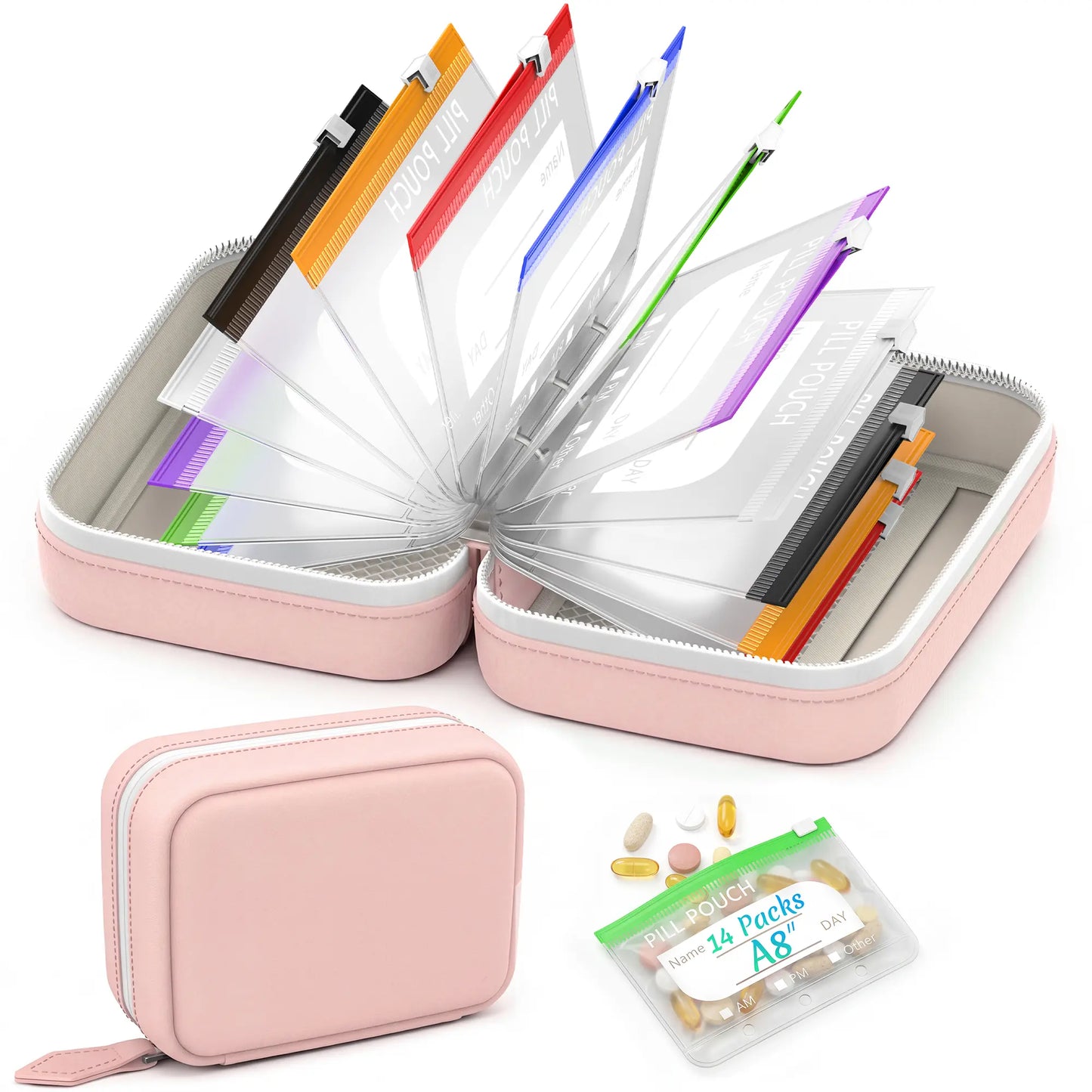 A8 Waterproof Pouches Weekly Medicine Organizer