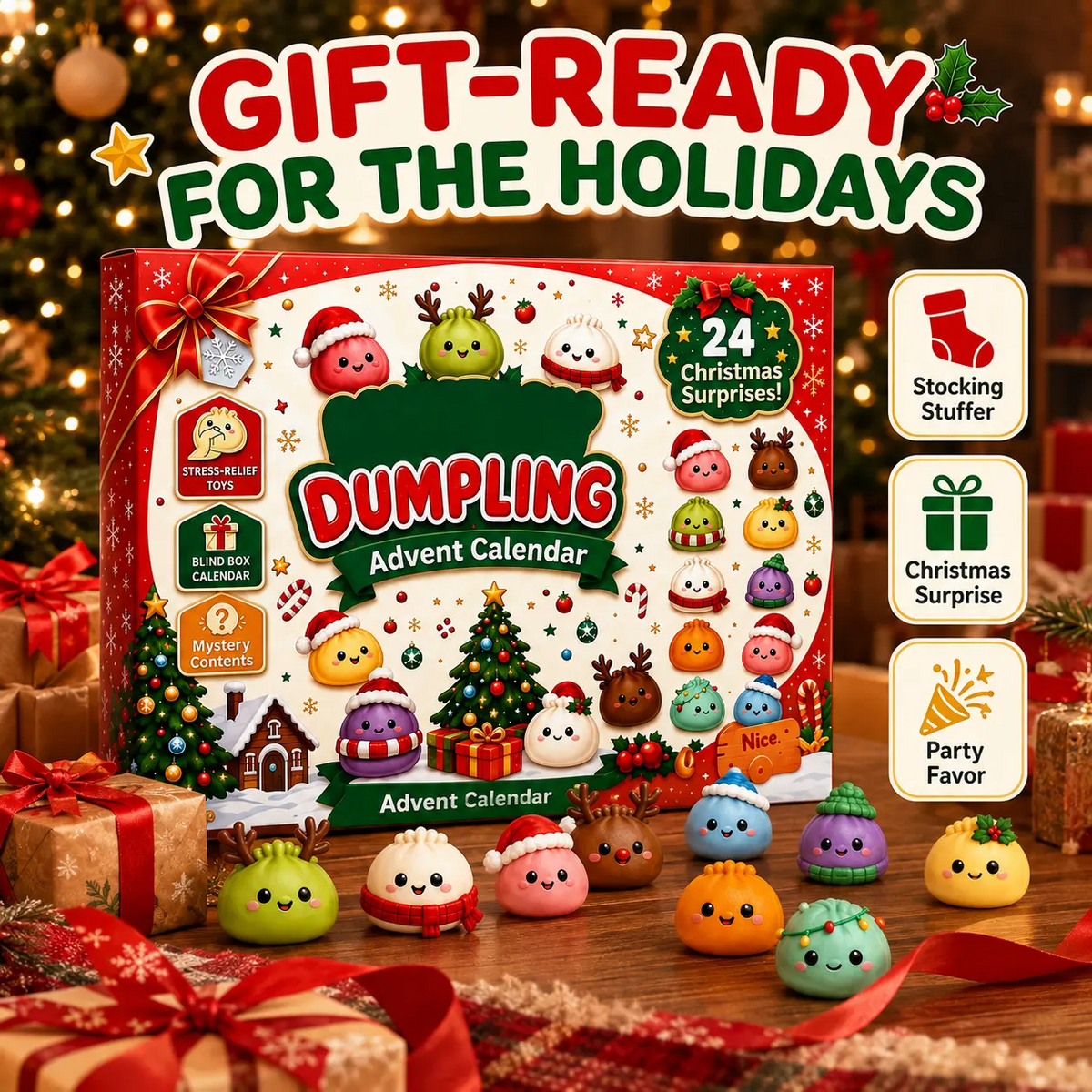 24 Surprise Food Squishy Set
