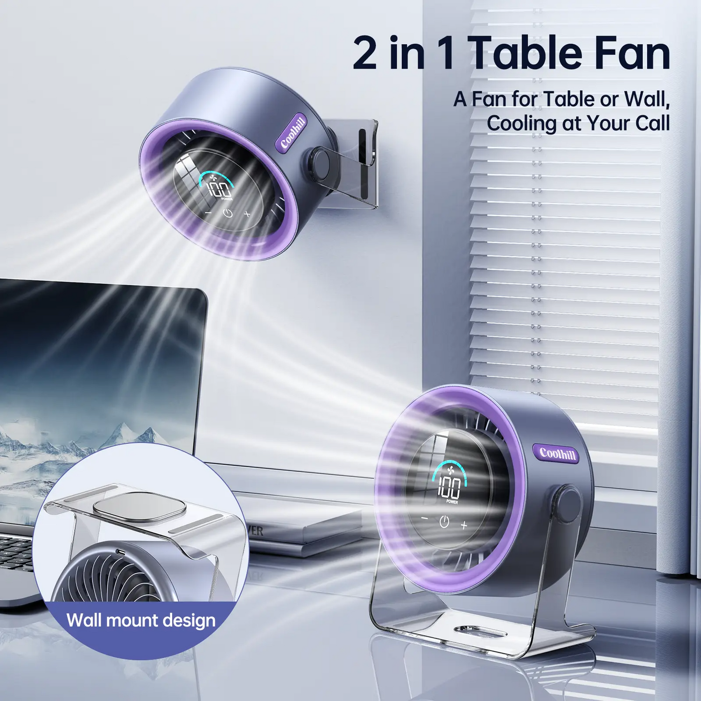 Portable Rechargeable Desk Fan