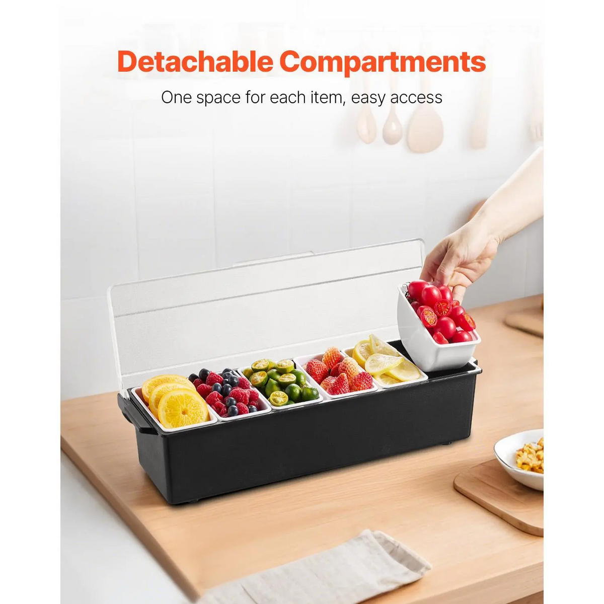 6 Compartment Chilled Food Tray