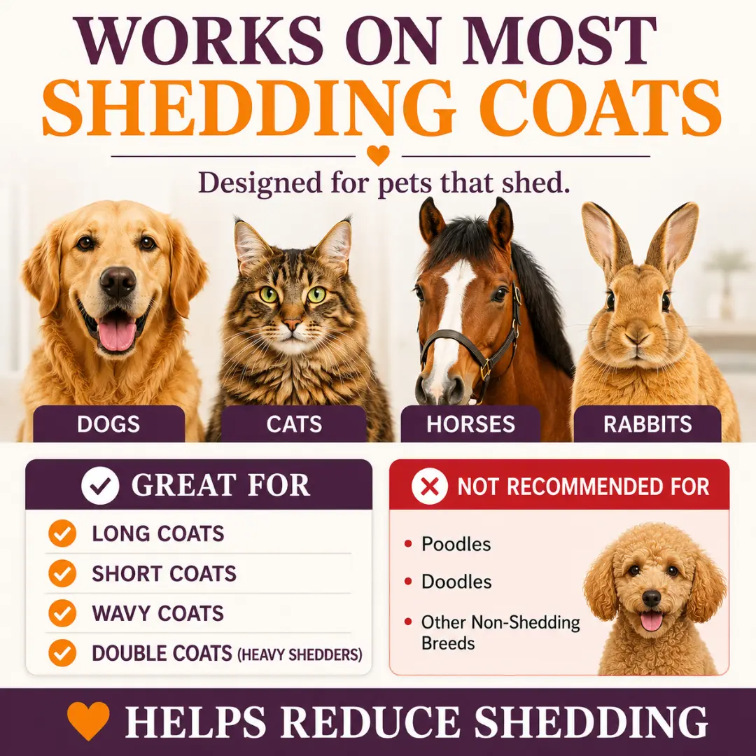 Premium SleekEZ Brush Dog Shedding Grooming Must‑have