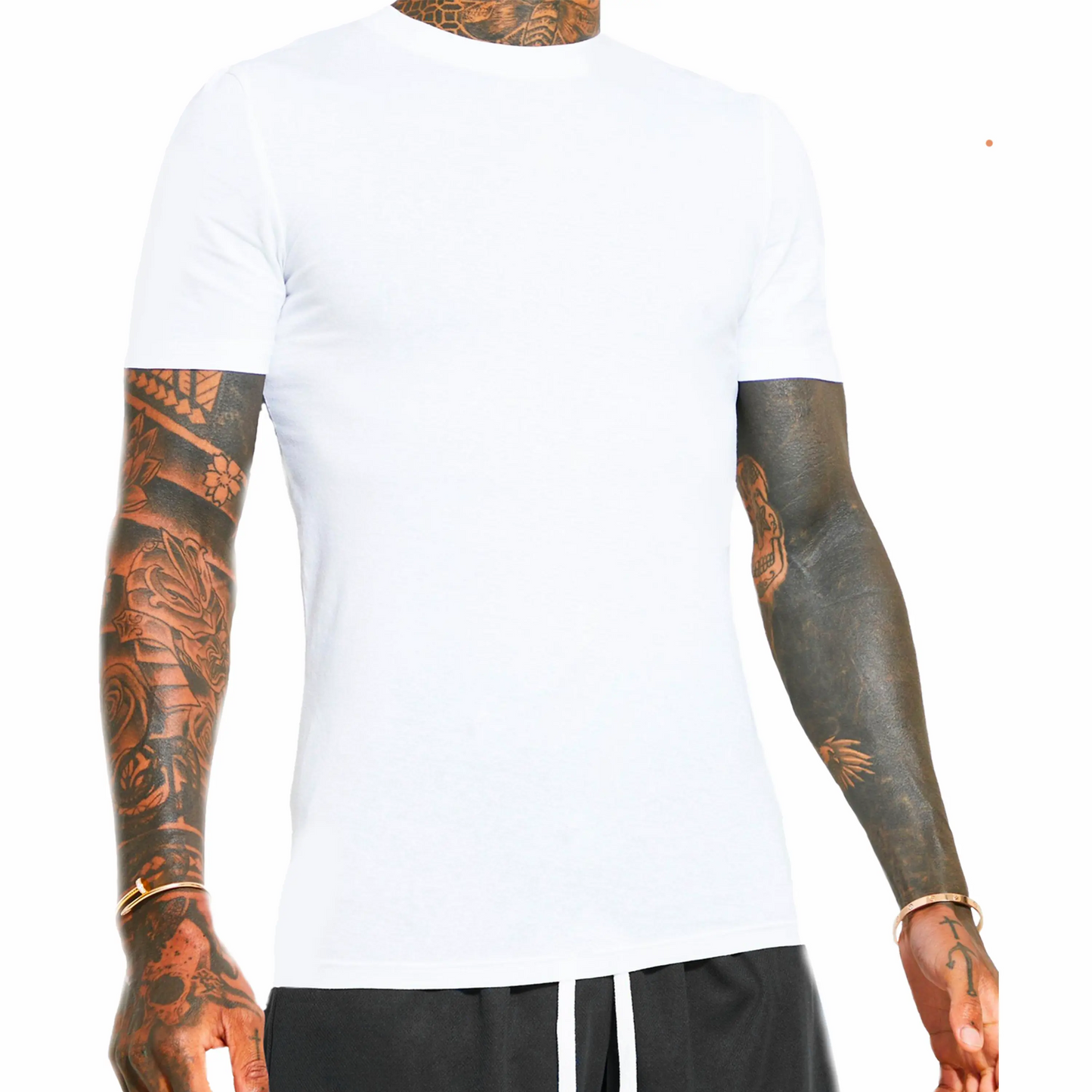 TRAILBLAZER Slim Fit White and Black Tees Crewneck (3 Pack)