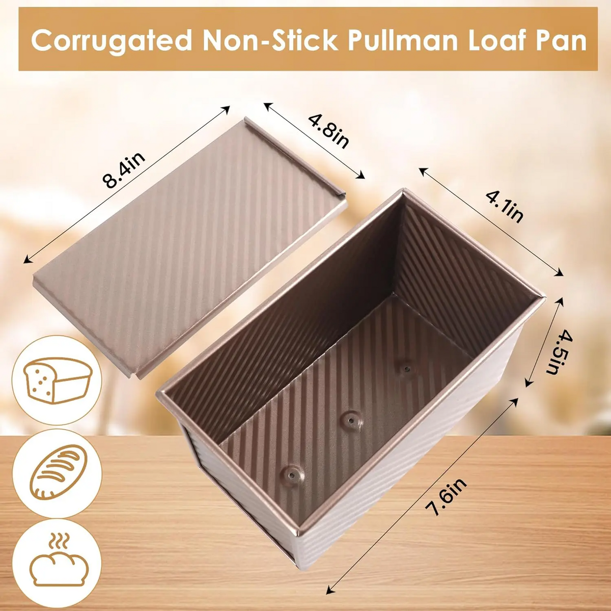 2Pcs Bread Pans For Home Bakers