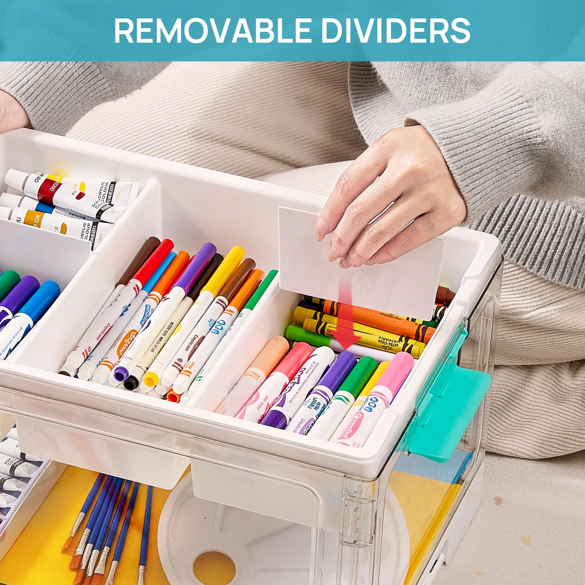 Vtopmart Clear Craft Storage Bin Dividers