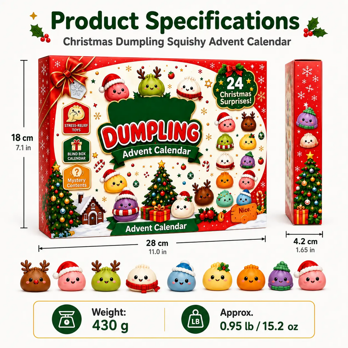 24 Surprise Food Squishy Set
