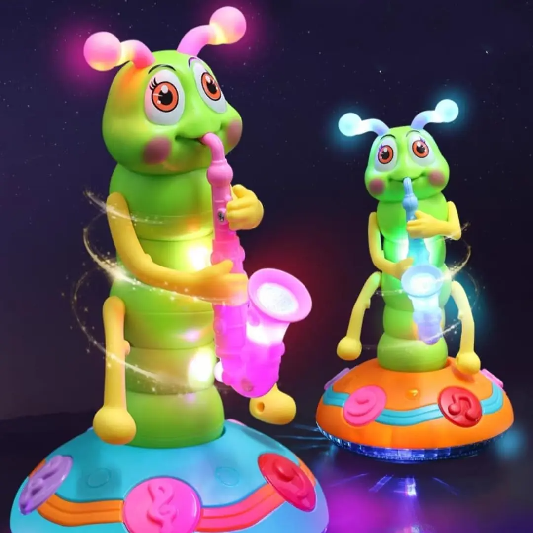 Light-Up Dancing Caterpillar Saxophone Toy for Kids