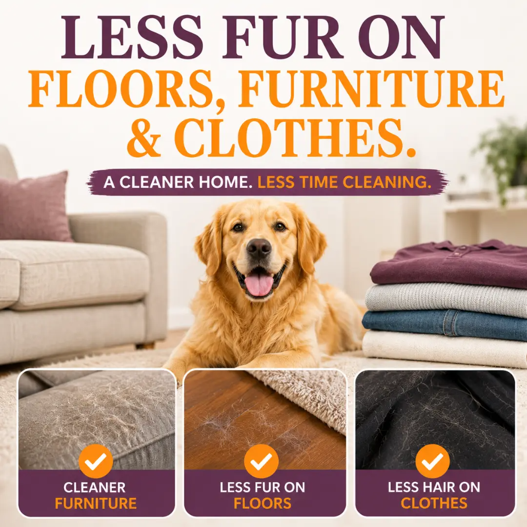 Premium SleekEZ Brush Dog Shedding Grooming Must‑have