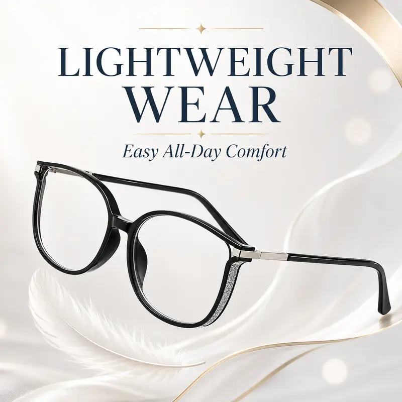 Lightweight Square Reading Glasses with Cleaning Brush