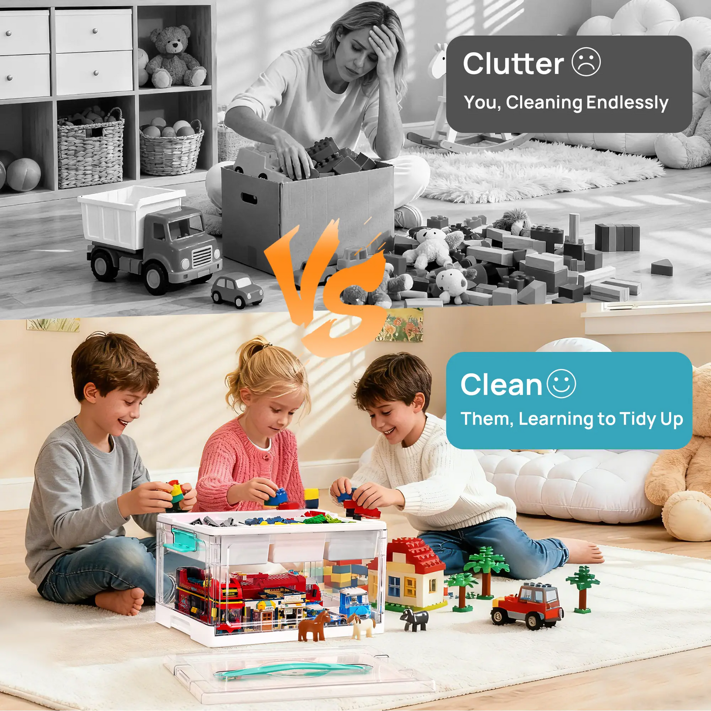 Vtopmart Clear Craft Storage Bin Dividers