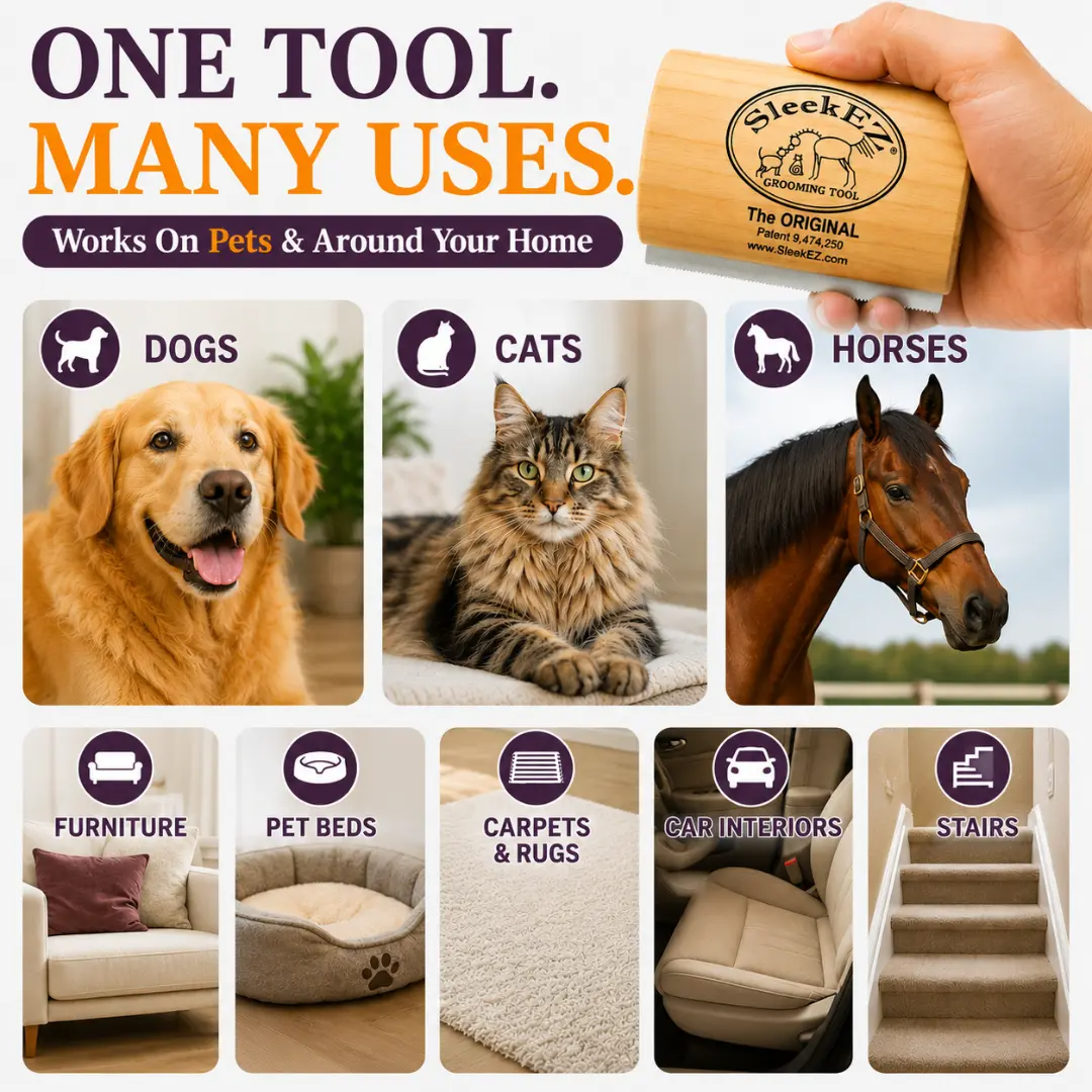Premium SleekEZ Brush Dog Shedding Grooming Must‑have