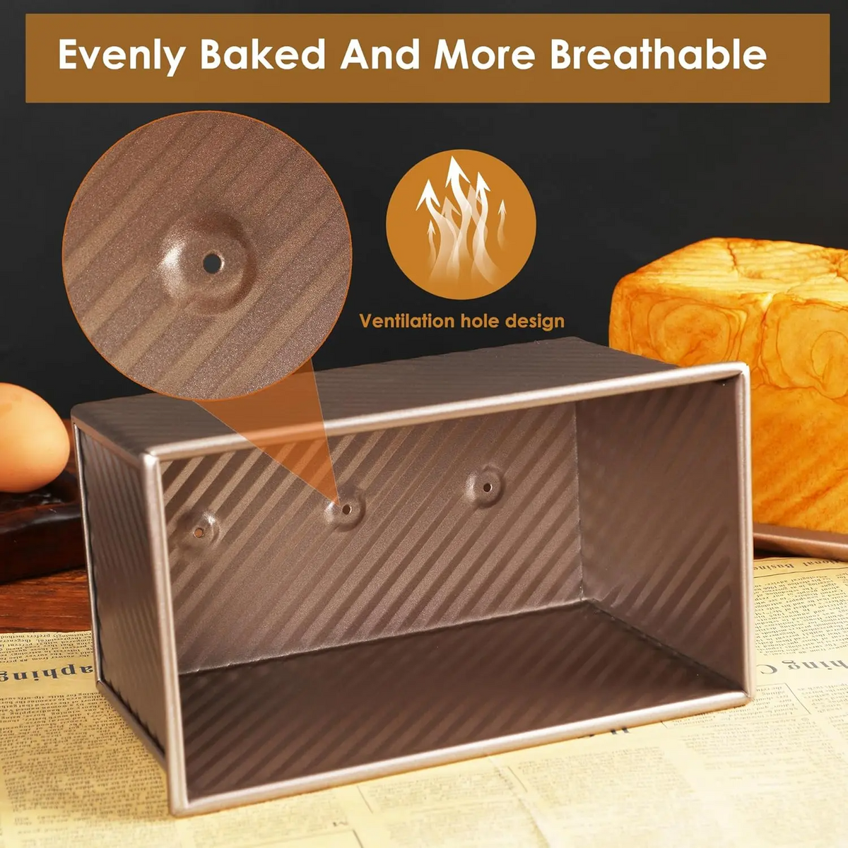 2Pcs Bread Pans For Home Bakers