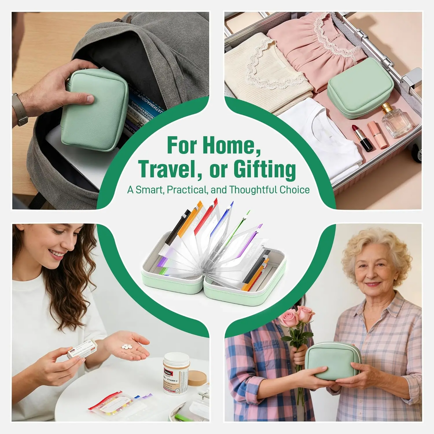 A8 Waterproof Pouches Weekly Medicine Organizer