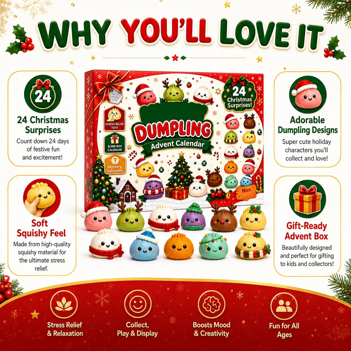 24 Surprise Food Squishy Set