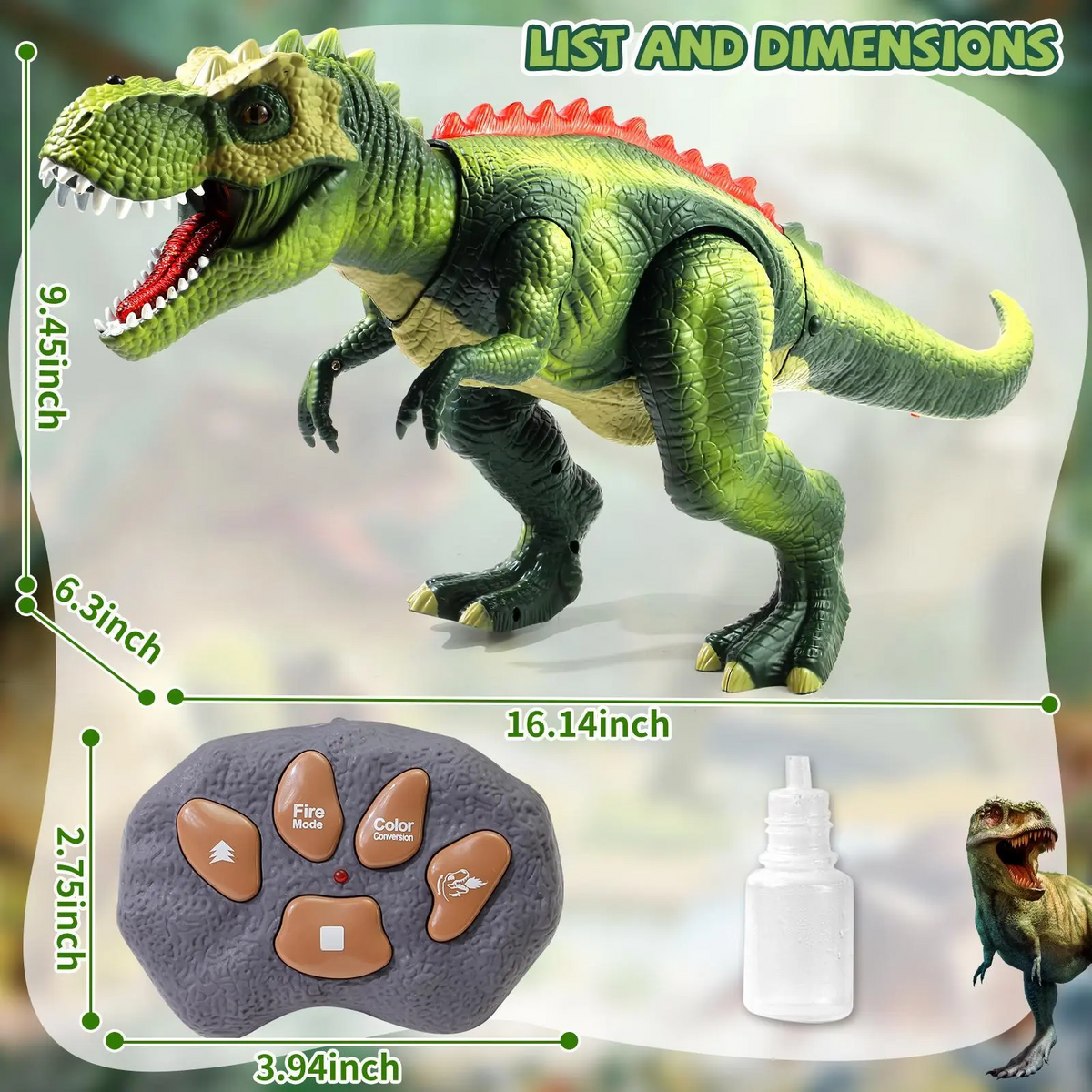 RC Spray Dinosaur Kids Toy